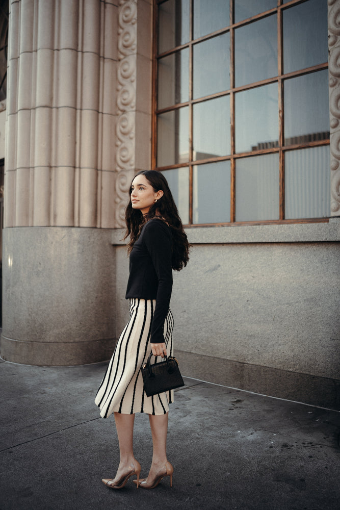 Mel Stripe Sweater Skirt