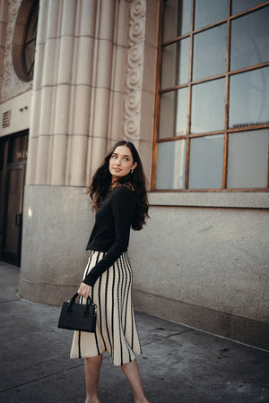 Mel Stripe Sweater Skirt