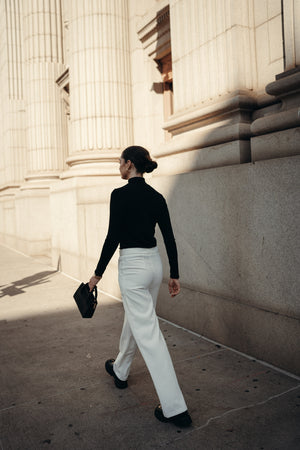 Diana Off White Wide Leg Pant