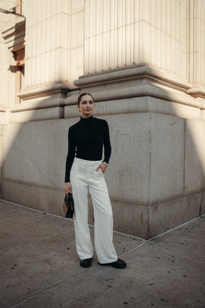 Diana Off White Wide Leg Pant