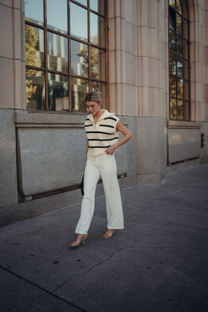 Diana Off White Wide Leg Pant