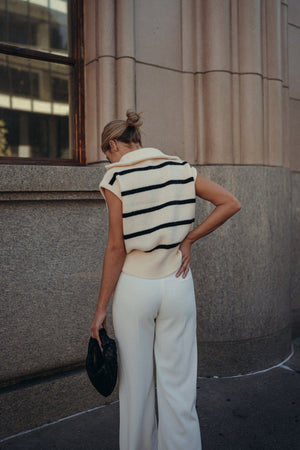 Diana Off White Wide Leg Pant