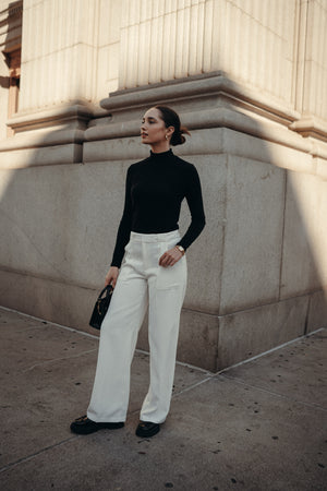 Diana Off White Wide Leg Pant