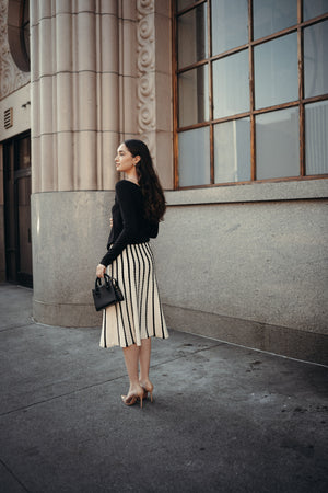 Mel Stripe Sweater Skirt