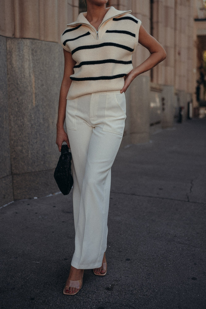 Diana Off White Wide Leg Pant