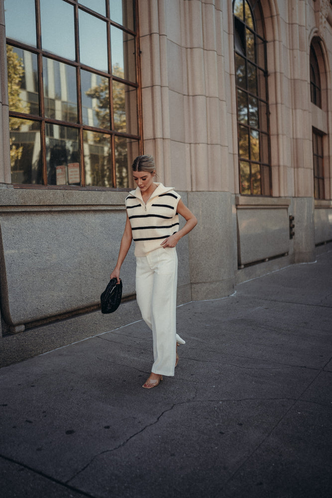 Diana Off White Wide Leg Pant