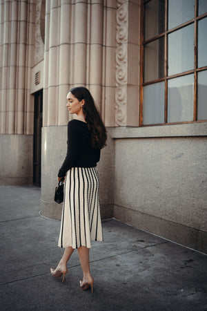 Mel Stripe Sweater Skirt