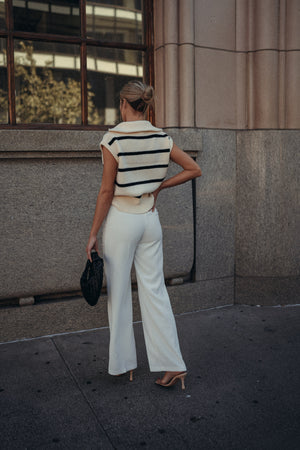 Diana Off White Wide Leg Pant