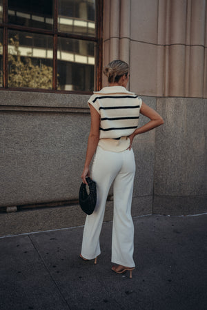 Diana Off White Wide Leg Pant