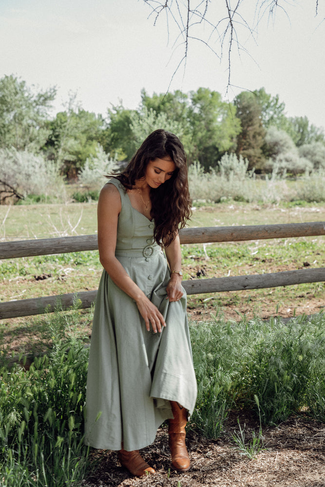 Kendra Olive Sundress