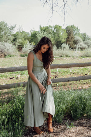 Kendra Olive Sundress
