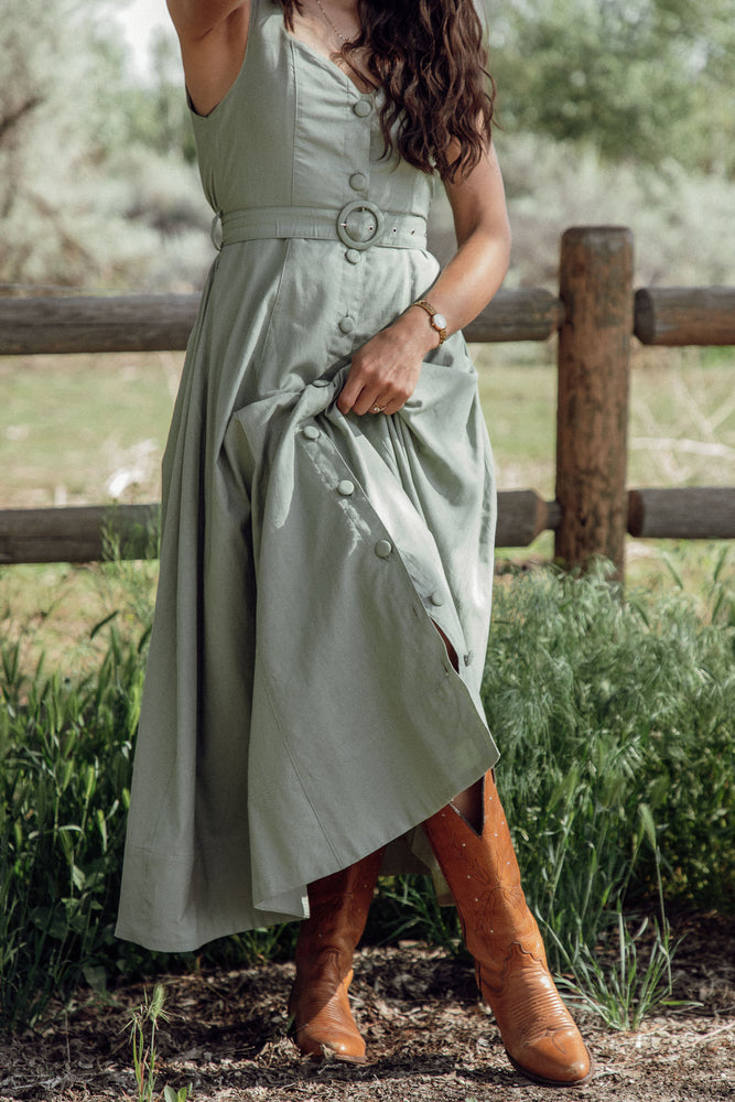 Kendra Olive Sundress