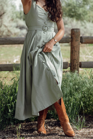 Kendra Olive Sundress