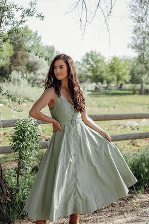 Kendra Olive Sundress