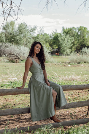 Kendra Olive Sundress