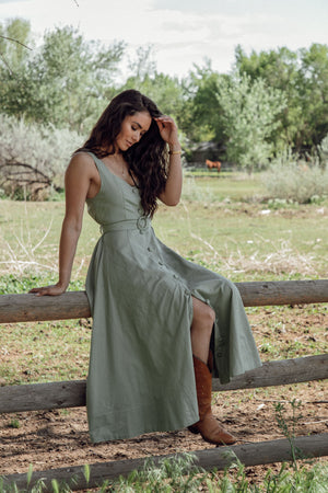 Kendra Olive Sundress