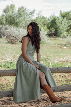Kendra Olive Sundress