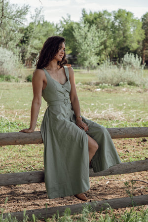 Kendra Olive Sundress