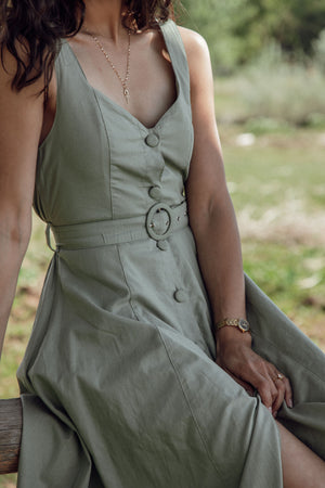 Kendra Olive Sundress
