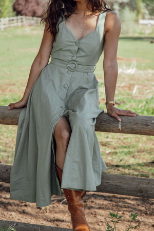 Kendra Olive Sundress