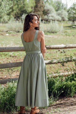 Kendra Olive Sundress