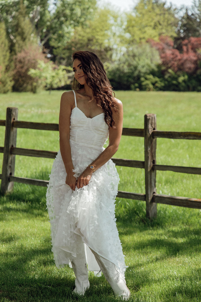 Venice White Butterfly Dress