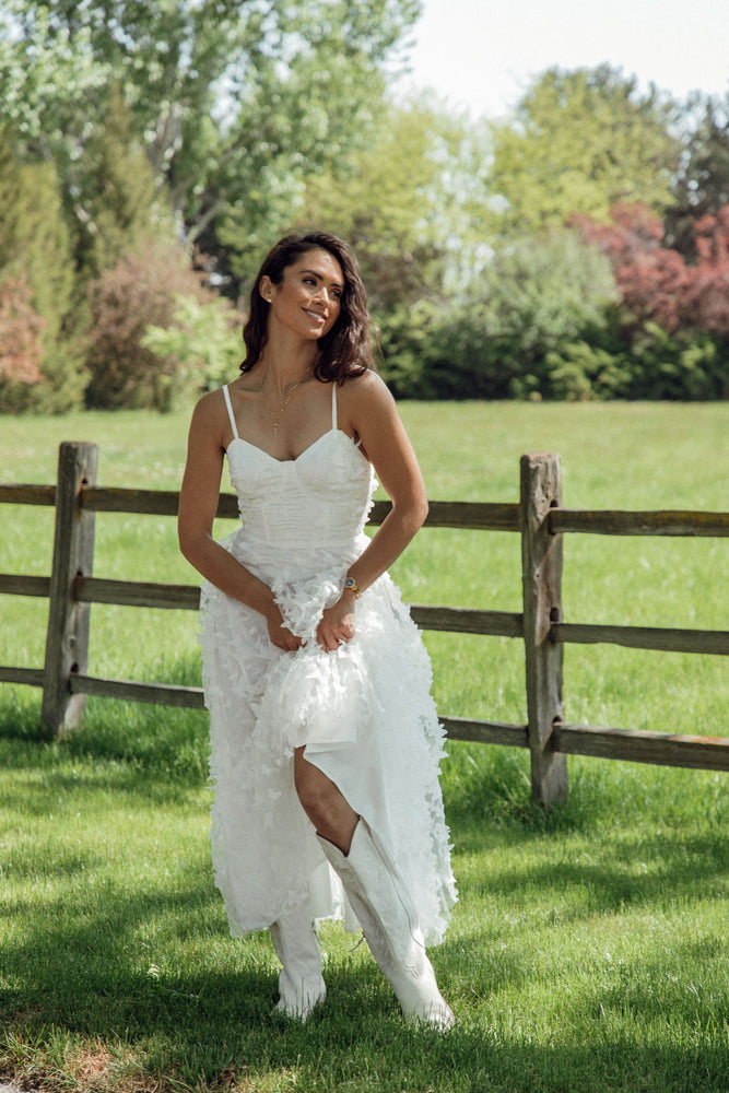 Venice White Butterfly Dress