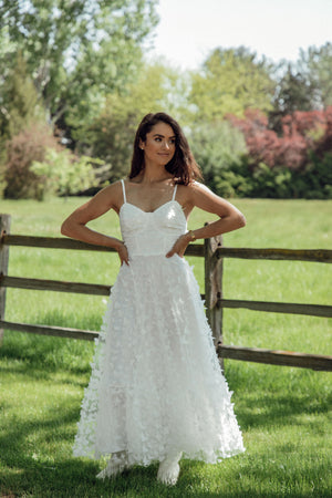 Venice White Butterfly Dress