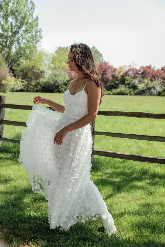 Venice White Butterfly Dress