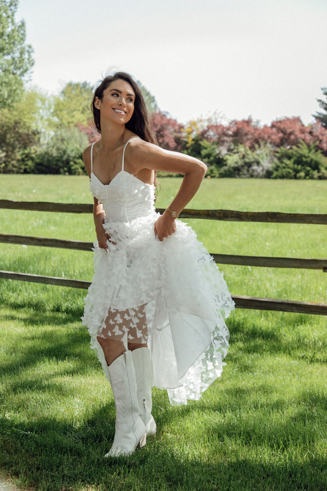 Venice White Butterfly Dress