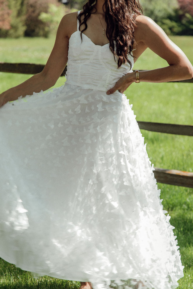 Venice White Butterfly Dress