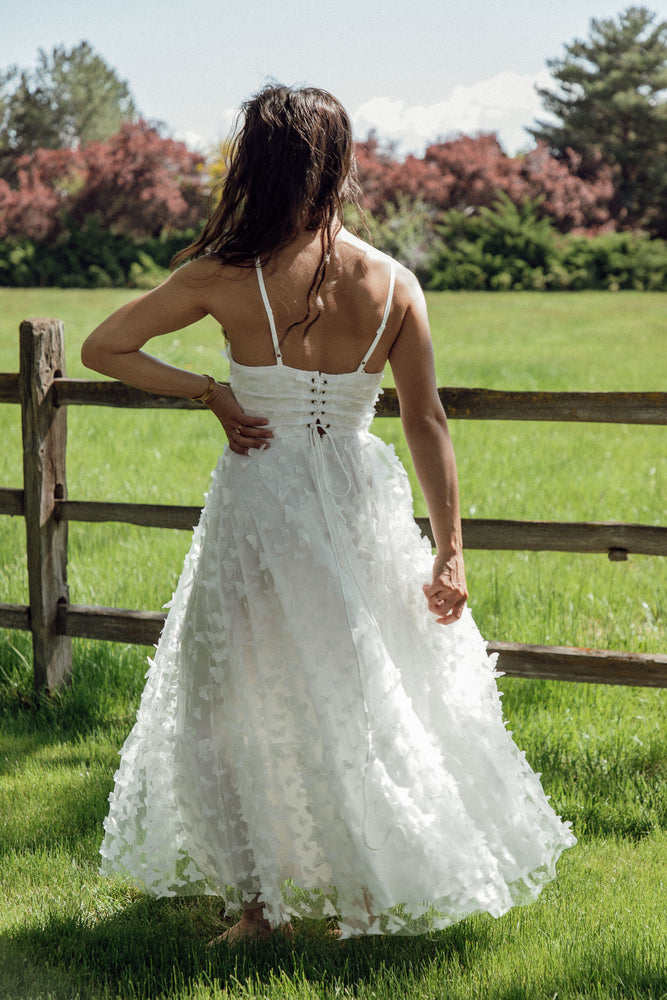 Venice White Butterfly Dress