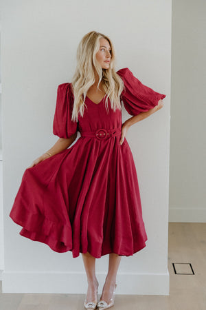 Saralynn Cognac dress