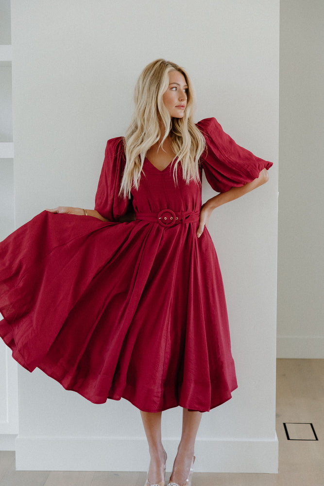 Saralynn Cognac dress