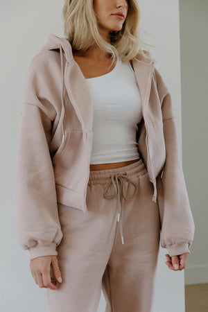 Mauve jogger top set