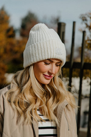 Ivory Knitted Beanie