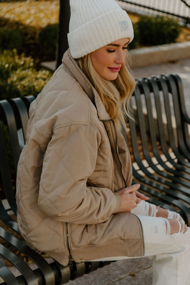 Taupe Quilted Jacket