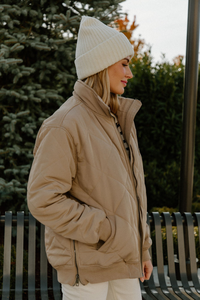 Taupe Quilted Jacket