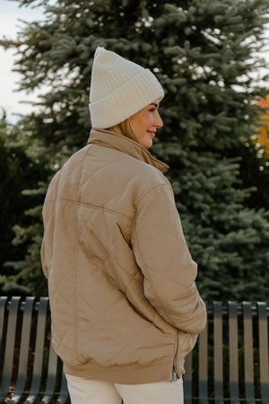 Taupe Quilted Jacket