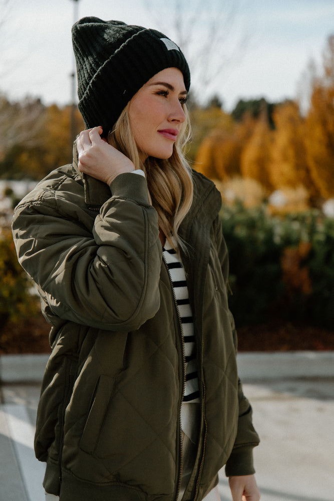 Olive Quilted Jacket