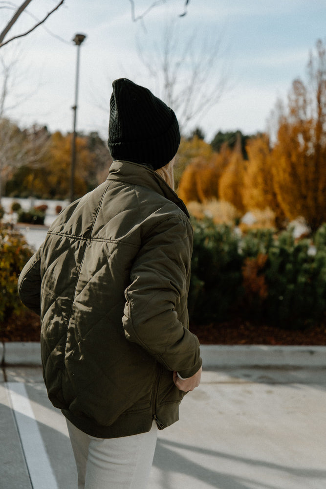 Olive Quilted Jacket