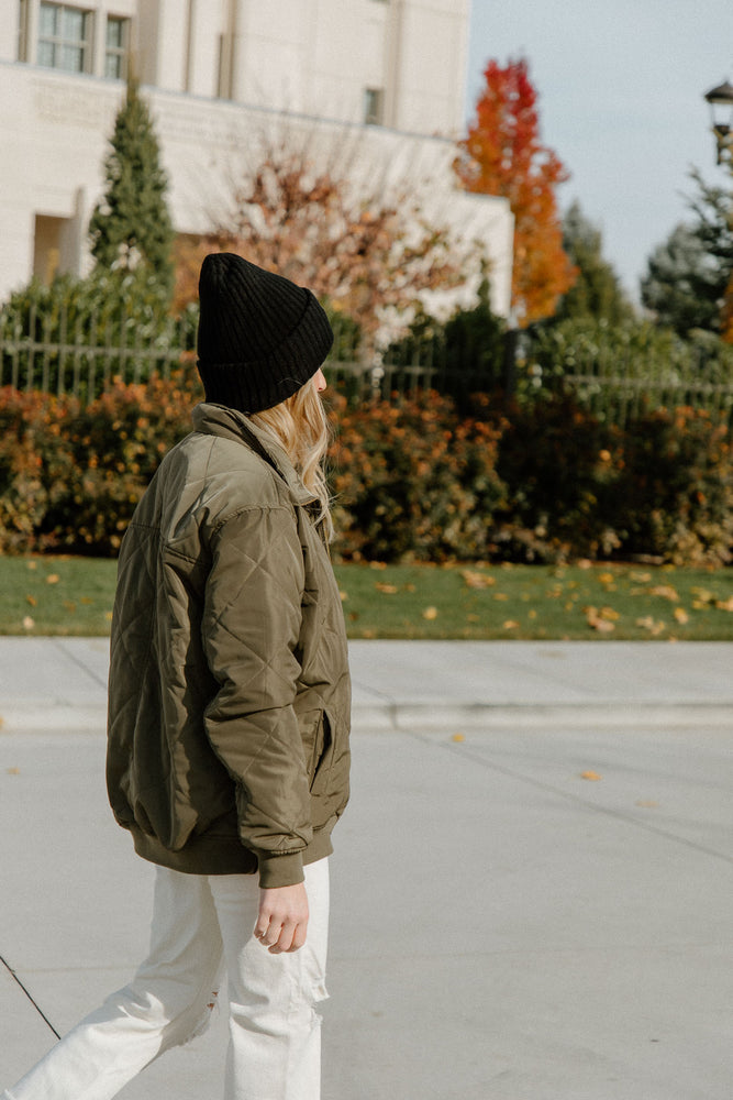 Olive Quilted Jacket