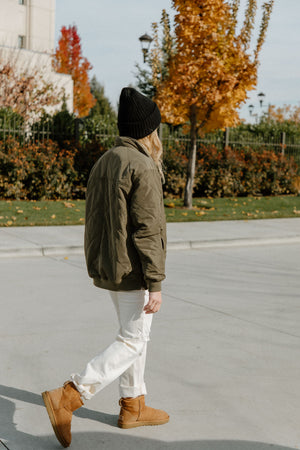 Olive Quilted Jacket