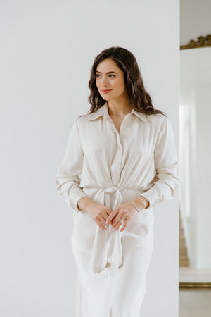 Sahara champagne Satin Dress