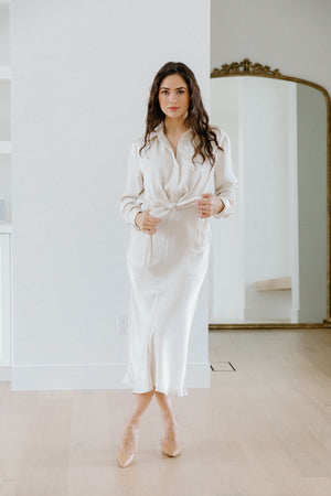 Sahara champagne Satin Dress