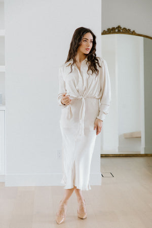 Sahara champagne Satin Dress