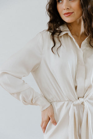 Sahara champagne Satin Dress