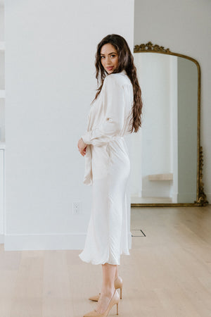 Sahara champagne Satin Dress