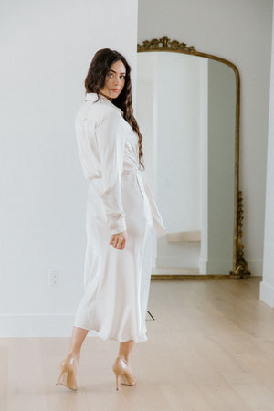 Sahara champagne Satin Dress