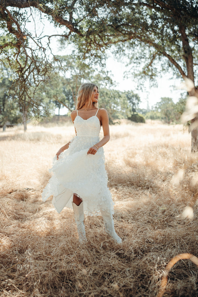 Venice White Butterfly Dress